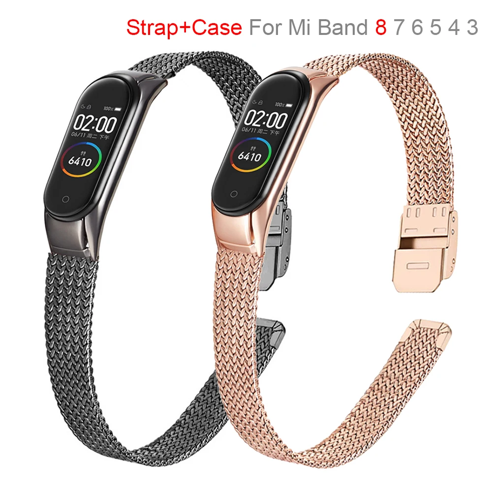 Сетчатый ремешок для Xiaomi Mi Band 8 7, браслет из нержавеющей стали для Miband 6 5 4 3
Сетчатый ремешок для Xiaomi Mi Band 8 7, браслет из нержавеющей стали для Miband 6 5 4 3