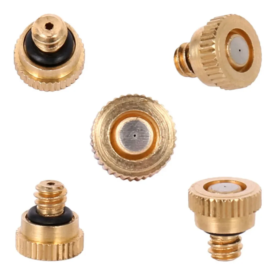 10pcs/set Misting Nozzles Spray Nozzle Fogging Spray Head For Cooling System Gold Low Pressure Watering Equipment Brass
10pcs/set Misting Nozzles Spray Nozzle Fogging Spray Head For Cooling System Gold Low Pressure Watering Equipment Brass