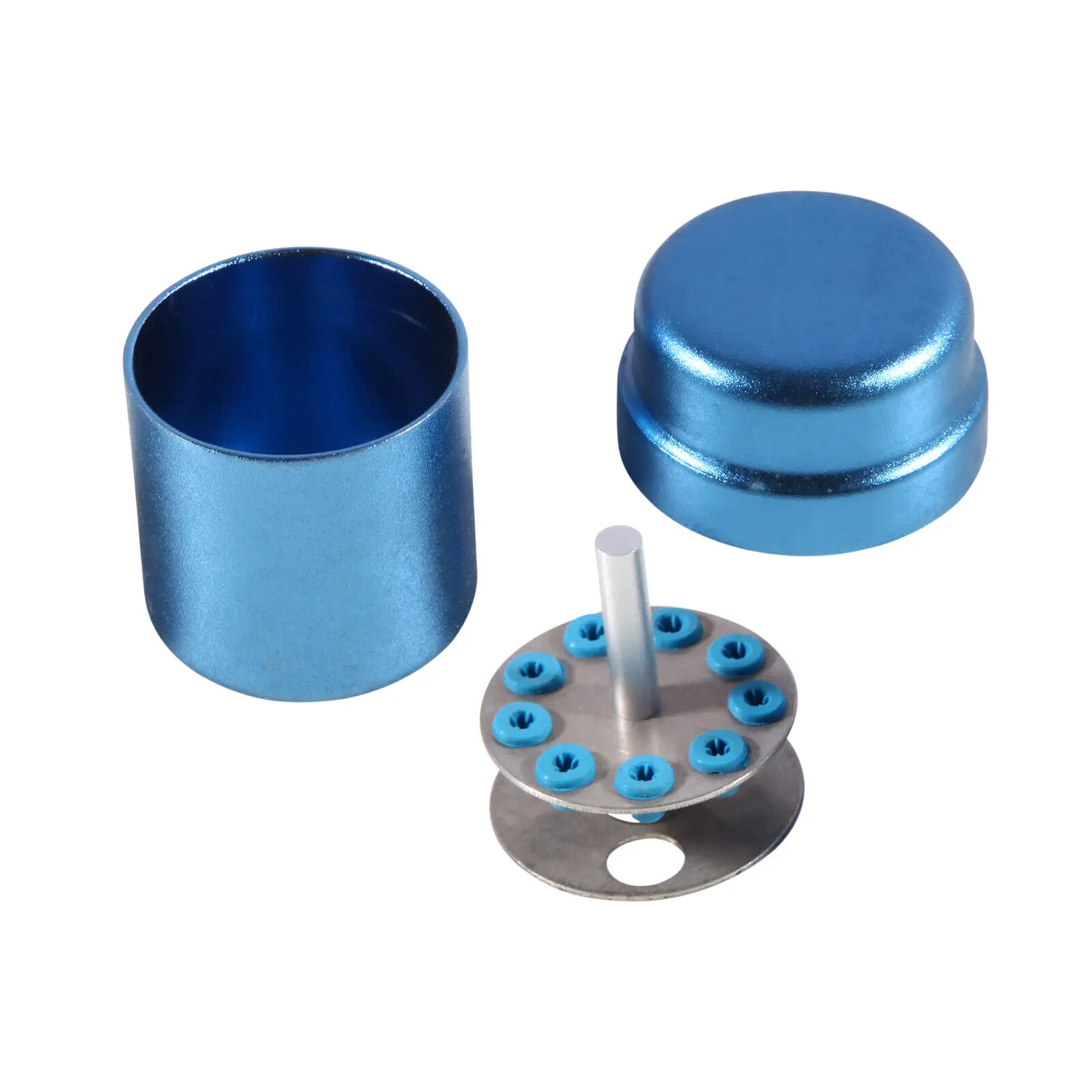 Dental Bur Burs Holder Block Disinfection Box Aluminium Autoclave 9 Holes Blue Color
Dental Bur Burs Holder Block Disinfection Box Aluminium Autoclave 9 Holes Blue Color