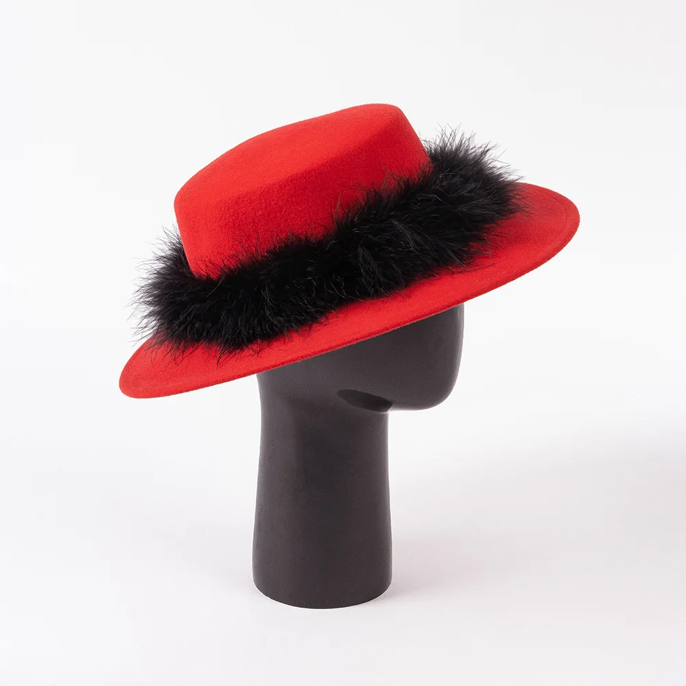 202211-HH2070 ins dropshipping winter wool felt Retro British Feathers lady fedoras cap women PANAMA jazz hat
202211-HH2070 ins dropshipping winter wool felt Retro British Feathers lady fedoras cap women PANAMA jazz hat