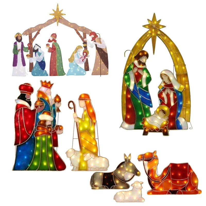 Led Nativity Scene Series Ground Stake Acrylic Jesus Nativity Set Ornament for Home Outdoor Yard Lawn Decoration
Led Nativity Scene Series Ground Stake Acrylic Jesus Nativity Set Ornament for Home Outdoor Yard Lawn Decoration