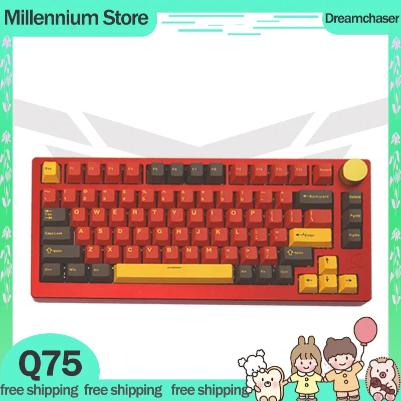 Dreamchaser Q75 Mechanical Keyboard 3Mode 2.4G Wireless Bluetooth Keyboard 81keys Rgb Hot Swap Pbt Gasket Gaming Keyboards Gifts
Dreamchaser Q75 Mechanical Keyboard 3Mode 2.4G Wireless Bluetooth Keyboard 81keys Rgb Hot Swap Pbt Gasket Gaming Keyboards Gifts