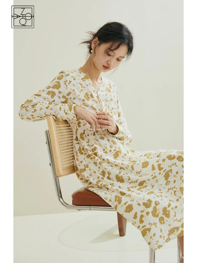 ZIQIAO Elegant Style Autumn Long-sleeved French Floral Chiffon Dress Women 2022 Gentle Wind Commuter Female Mid-length Skirts
ZIQIAO Elegant Style Autumn Long-sleeved French Floral Chiffon Dress Women 2022 Gentle Wind Commuter Female Mid-length Skirts