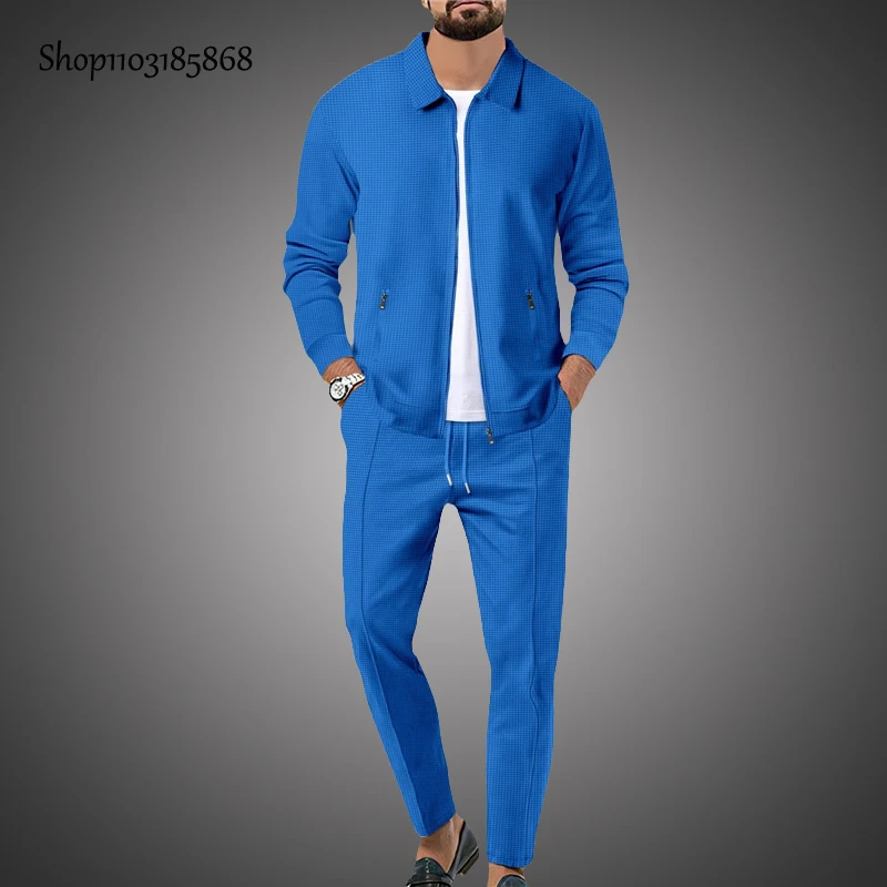 

Men's Sporstwear Sets Spring And Autumn Jacket + Pants Two Pices Set Male New Fashion Mens Tracksuits Sweatsuits S-3XL DZ-JKTZ