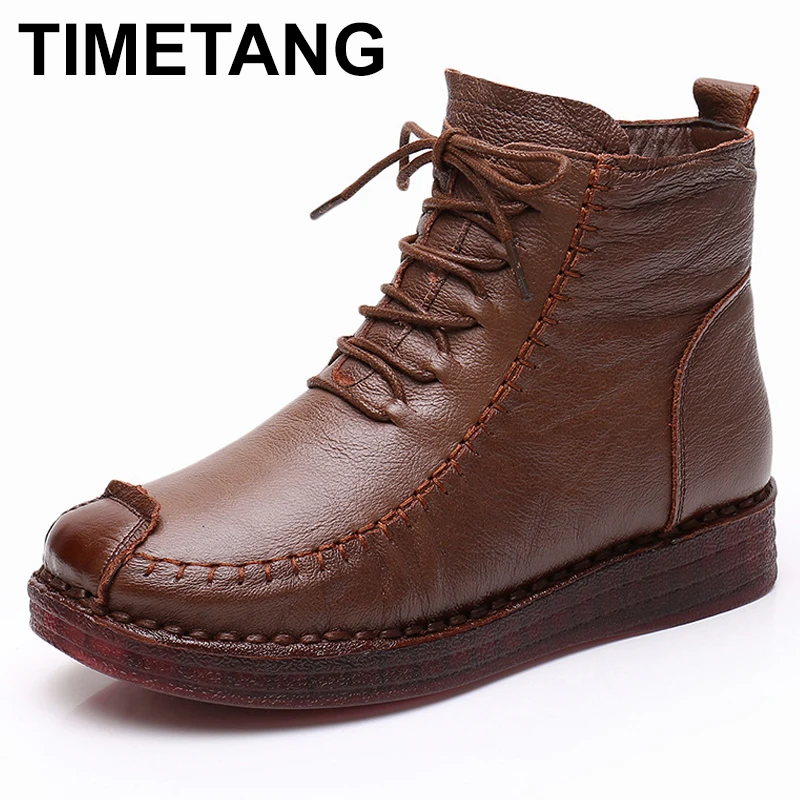 Ankle Boots Sewing Genuine Leather Autumn Spring Booties Woman Moccasins Comfy Flats Round Toe Slip on Ethnic Shoes
Ankle Boots Sewing Genuine Leather Autumn Spring Booties Woman Moccasins Comfy Flats Round Toe Slip on Ethnic Shoes