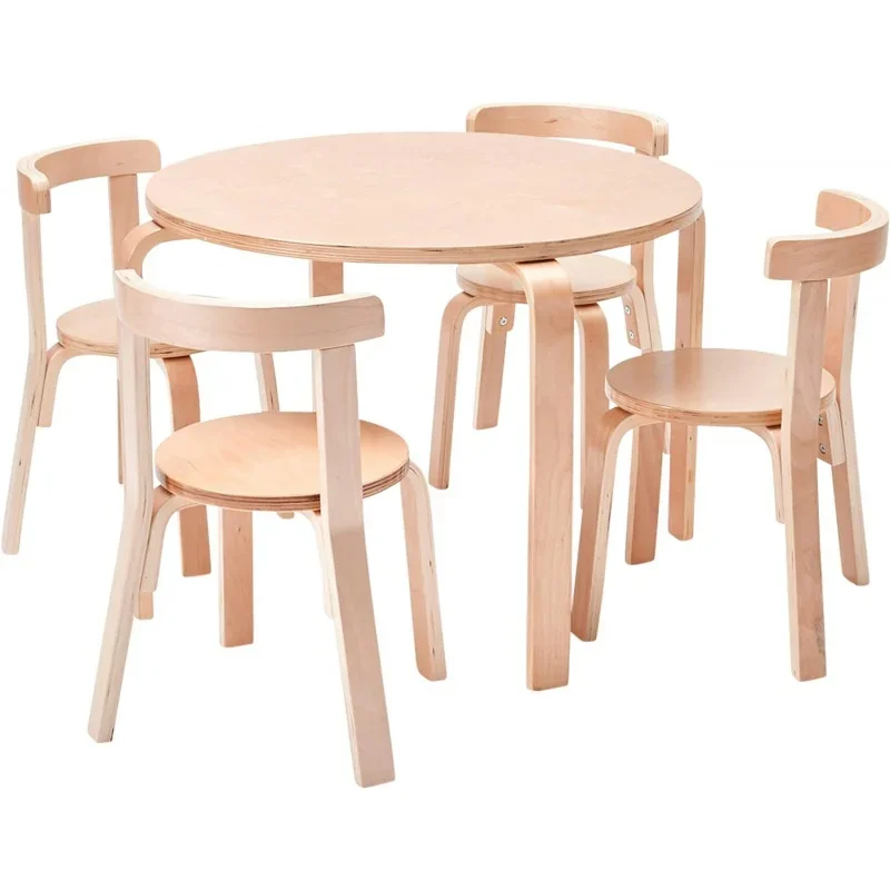 ECR4Kids Bentwood круглый стол и набор изогнутых спинок стульев, детская мебель, натуральный, 5 шт.
ECR4Kids Bentwood круглый стол и набор изогнутых спинок стульев, детская мебель, натуральный, 5 шт.