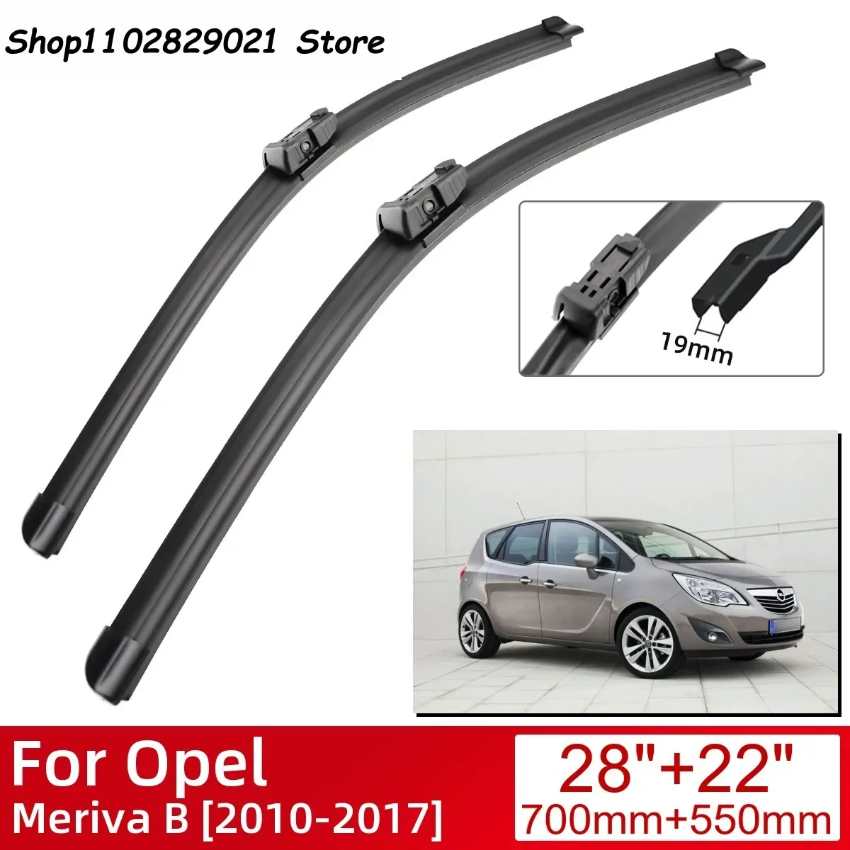 For Opel Meriva B 2010-2017 Car Accessories Front Windscreen Wiper Blade Brushes Wipers 2017 2016 2015 2014 2013 
For Opel Meriva B 2010-2017 Car Accessories Front Windscreen Wiper Blade Brushes Wipers 2017 2016 2015 2014 2013