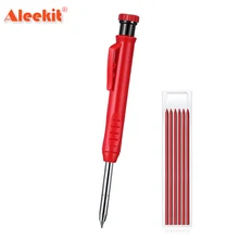 Solid Carpenter Pencil with Refill Leads and Built-in Sharpener for Deep Hole Mechanical Pencil Marker Marking Woodworking Tools
Solid Carpenter Pencil with Refill Leads and Built-in Sharpener for Deep Hole Mechanical Pencil Marker Marking Woodworking Tools