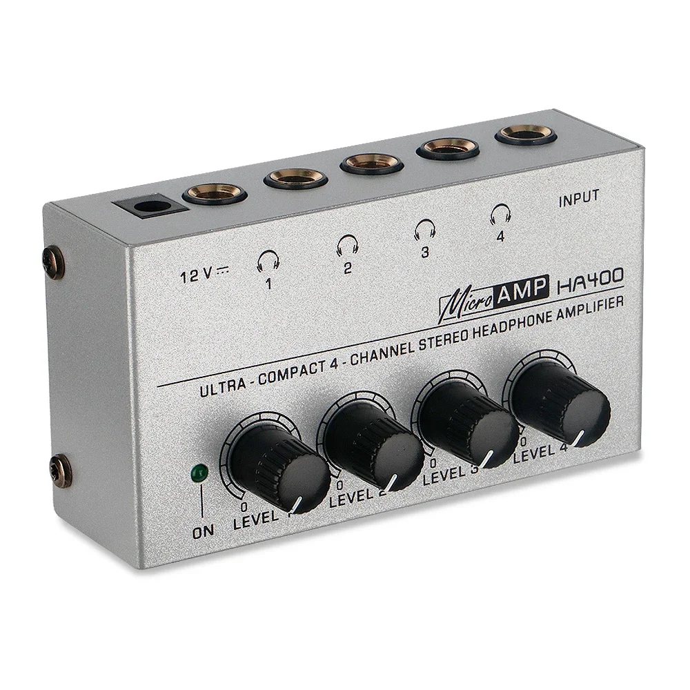 HA400 4 Channels Headphone Amplifier Audio Stereo Amp Amplifier with EU Adapter for Music Mixer Recording
HA400 4 Channels Headphone Amplifier Audio Stereo Amp Amplifier with EU Adapter for Music Mixer Recording