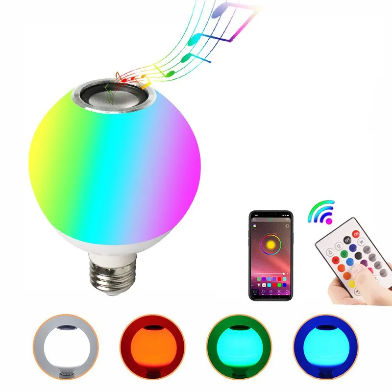 15W RGBW E27 Music RGB Color Changing Light Bulb Bluetooth Speaker Multicolor Decorative Bulb with Remote Control for Party Home
15W RGBW E27 Music RGB Color Changing Light Bulb Bluetooth Speaker Multicolor Decorative Bulb with Remote Control for Party Home