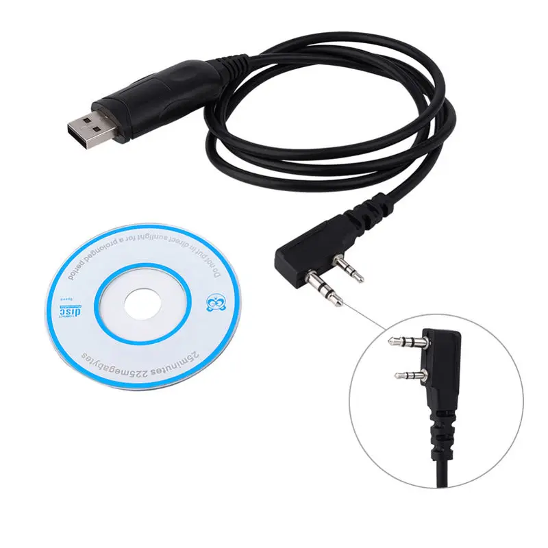 

BAOFENG UV-5R USB Programming Write Frequency Cord Cable with CD Driver for UV-985 UV-3R BF-888S KENWOOD TK3207 TK-3107 Radio
