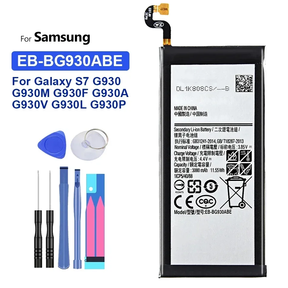 

Battery EB-BG930ABE for Samsung Galaxy S7 SM-G930 G930A G930K G930F G930FD G930R6 G930T G930W8 Mobile Phone + Tools