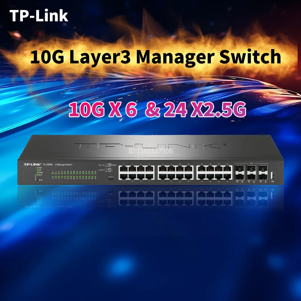 TP-Link 30port 10GE Switch 24 X 2.5G Ethernet Switches 6ports 10000Mbps SFP 10G Gigabit Fibra 2500Mpb Gigabit Router TL-SH5630
TP-Link 30port 10GE Switch 24 X 2.5G Ethernet Switches 6ports 10000Mbps SFP 10G Gigabit Fibra 2500Mpb Gigabit Router TL-SH5630