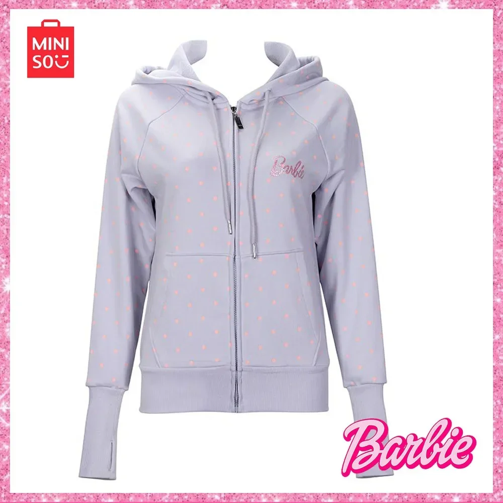 Miniso 2024 Barbie Sweet Trend Print Comfortable Casual Long Sleeve Sweatshirt Outdoor Travel Hooded Jacket Girls Christmas Gift
Miniso 2024 Barbie Sweet Trend Print Comfortable Casual Long Sleeve Sweatshirt Outdoor Travel Hooded Jacket Girls Christmas Gift