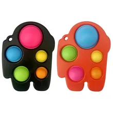 Silicone Bubble Fidget Toy Simple Dimple Keychain Stress Relief Toys Sensory Games Autism Popper Antistress for Children Gift
Silicone Bubble Fidget Toy Simple Dimple Keychain Stress Relief Toys Sensory Games Autism Popper Antistress for Children Gift