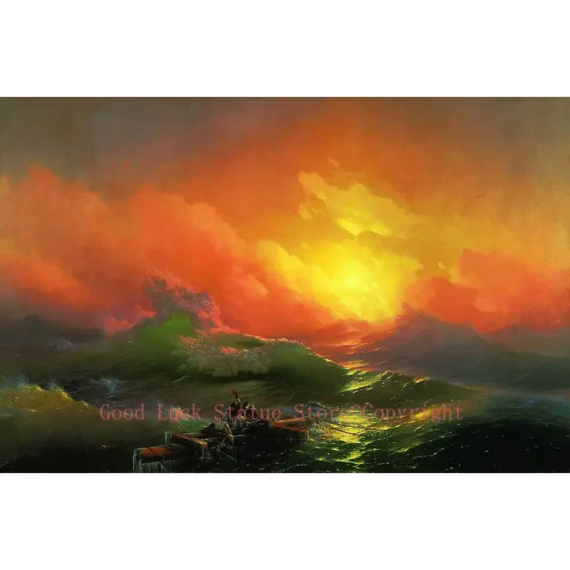 TOP ART # Russian artist Ivan Aivazovsky seascape The Ninth Wave 1850 original print oil painting on canvas --Good quality
TOP ART # Russian artist Ivan Aivazovsky seascape The Ninth Wave 1850 original print oil painting on canvas --Good quality