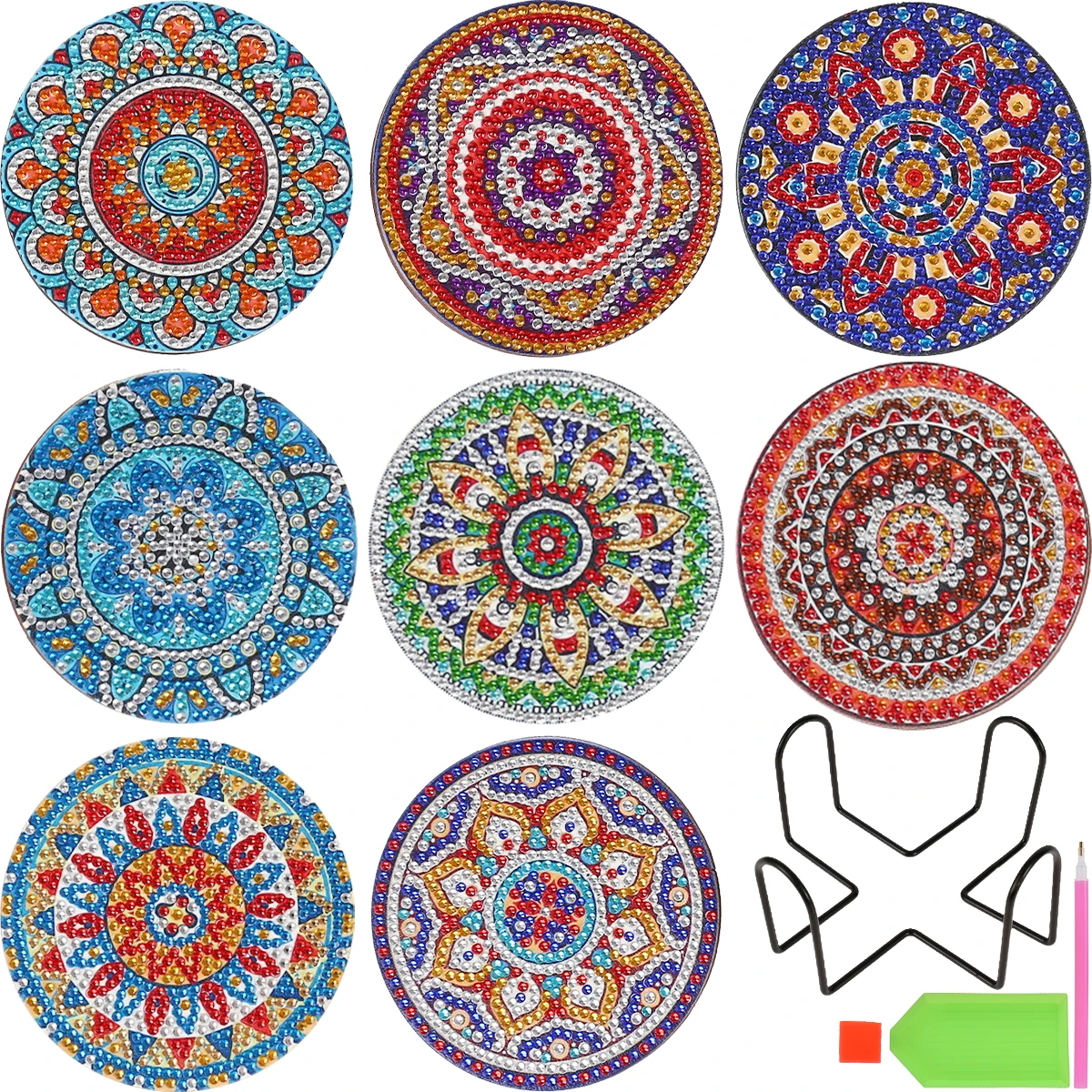 GATYZTORY 8PCS/Set DIY Mandala Diamond Painting Coaster Drink Cup Cushion Table Placemat Insulation Kitchen Accessories Art
GATYZTORY 8PCS/Set DIY Mandala Diamond Painting Coaster Drink Cup Cushion Table Placemat Insulation Kitchen Accessories Art