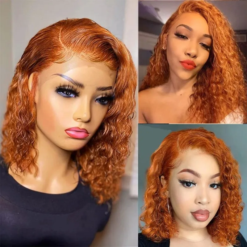 Preplucked Glueless Ginger Orange Short Blunt Bob Kinky Curly Soft Deep Lace Front Wigs For Black Women With Baby Hair Daily
Preplucked Glueless Ginger Orange Short Blunt Bob Kinky Curly Soft Deep Lace Front Wigs For Black Women With Baby Hair Daily