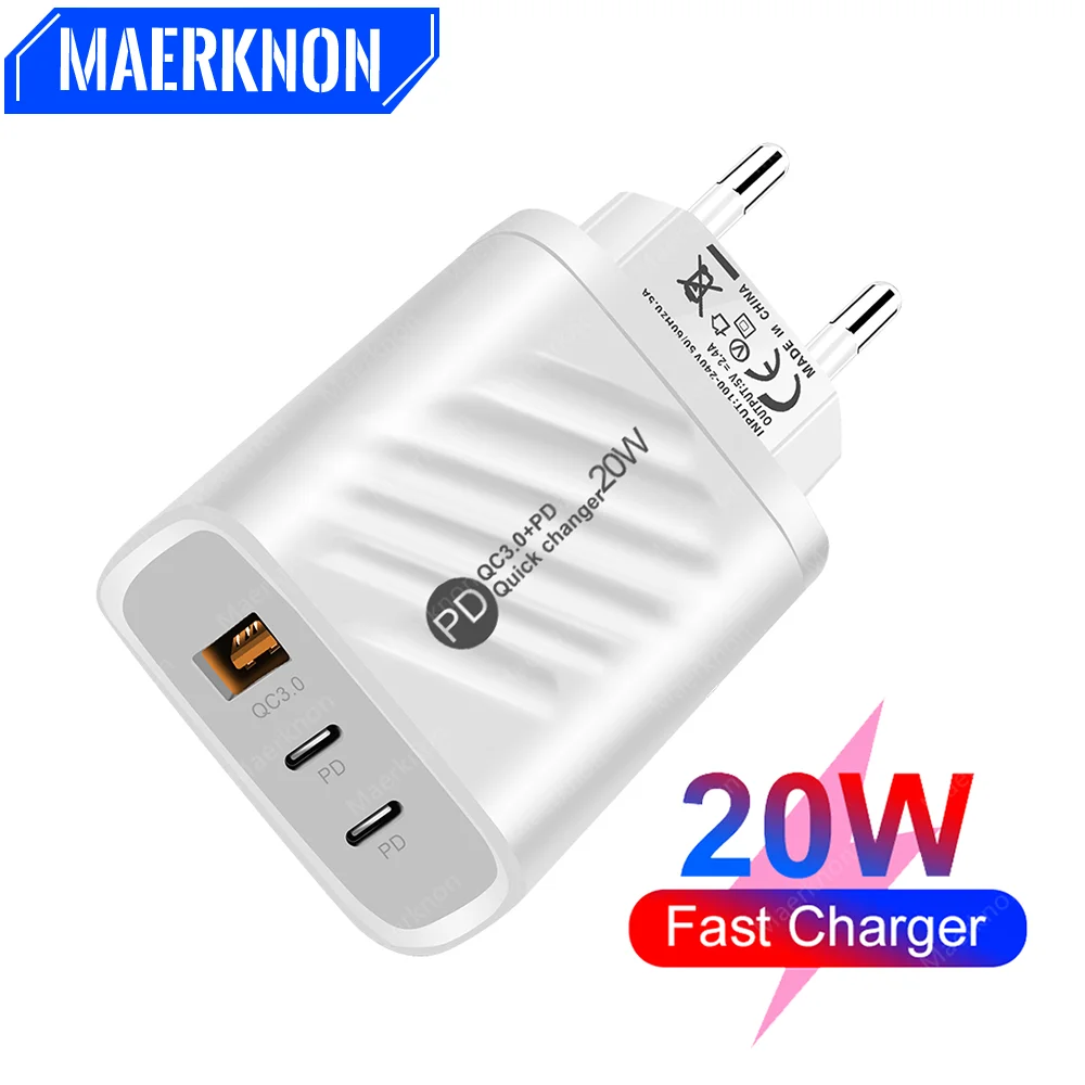 PD USB Charger 20W 3 Ports Type C Charger Fast Charging Mobile Phone Charger For iPhone 14 13 Pro Xiaomi Samsung Charger Adapter
PD USB Charger 20W 3 Ports Type C Charger Fast Charging Mobile Phone Charger For iPhone 14 13 Pro Xiaomi Samsung Charger Adapter
