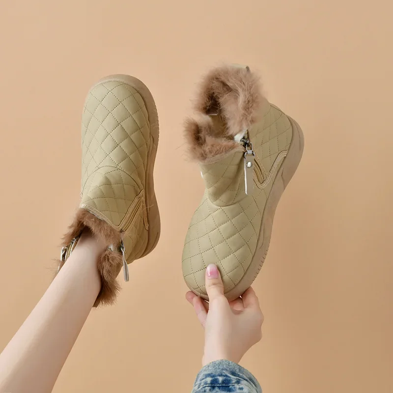 Women's Winter New Plush Thickened Warm Ankle Boots Outdoor Anti Slip Comfortable Warm Boots Women's Fashion Casual Cotton Boots
Women's Winter New Plush Thickened Warm Ankle Boots Outdoor Anti Slip Comfortable Warm Boots Women's Fashion Casual Cotton Boots