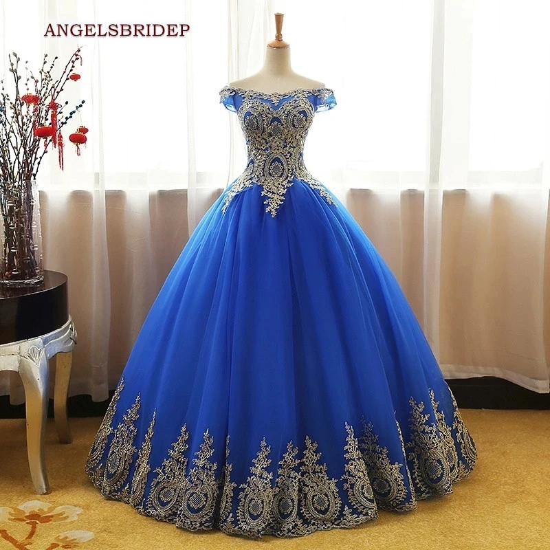 ANGELSBRIDEP Off-Shoulder Ball Gown Quinceanera Dresses Princess Sweet 16 Fashion Gold Applique Abendkleider Birthday Party HOT
ANGELSBRIDEP Off-Shoulder Ball Gown Quinceanera Dresses Princess Sweet 16 Fashion Gold Applique Abendkleider Birthday Party HOT