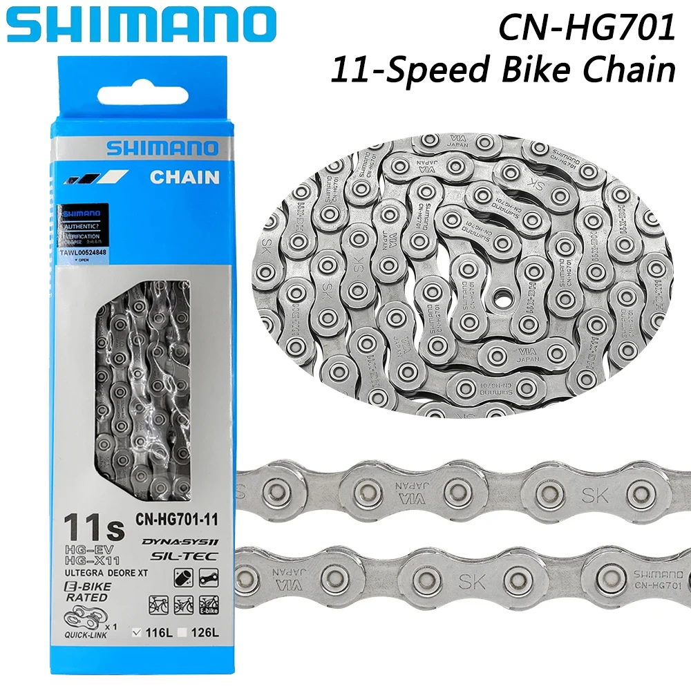 Велосипедная цепь SHIMANO CN-HG701-11, 11 скоростей, супер узкая, для горных и шоссейных велосипедов, оригинальные запчасти
Велосипедная цепь SHIMANO CN-HG701-11, 11 скоростей, супер узкая, для горных и шоссейных велосипедов, оригинальные запчасти