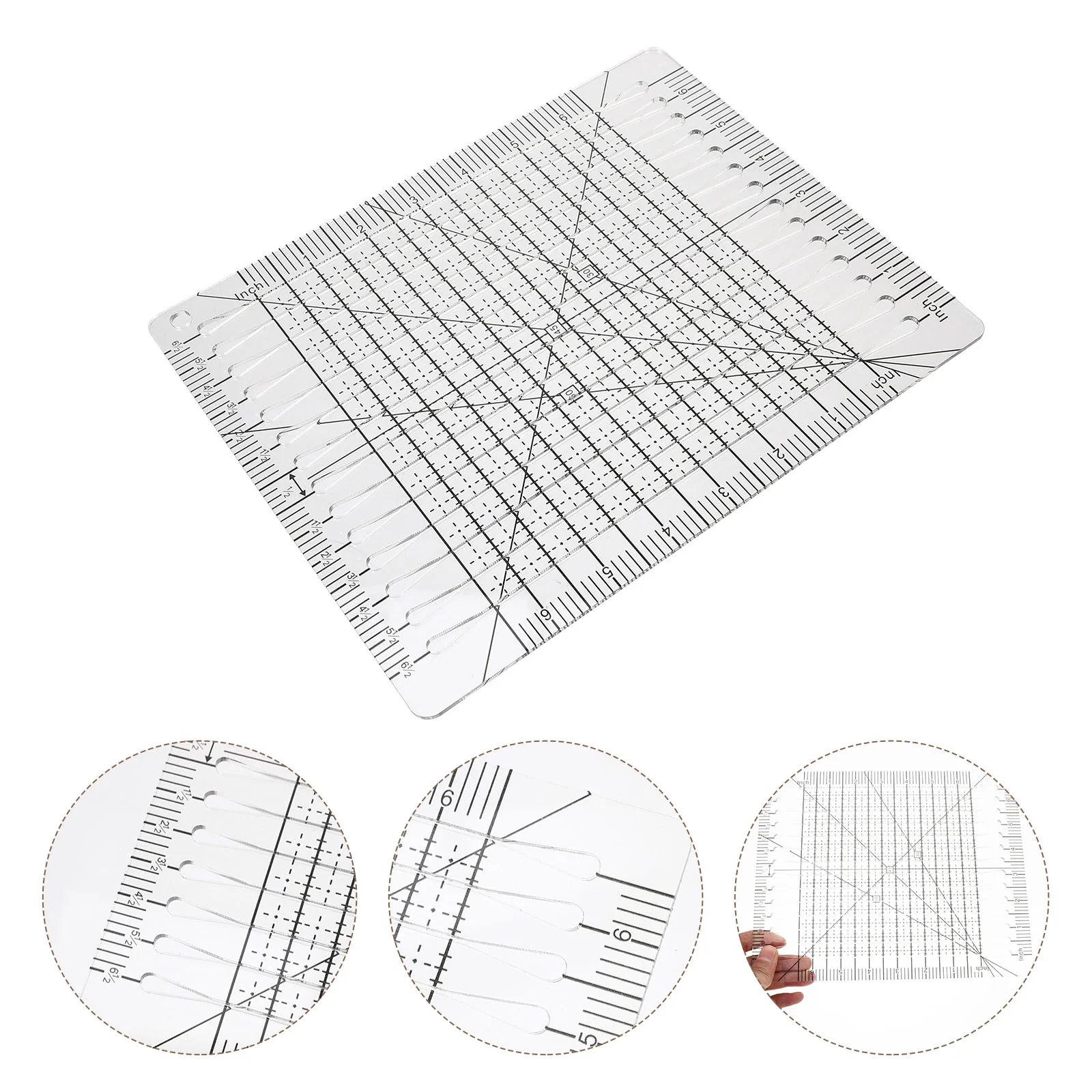 Multifunctional Sewing Gauge Cutting Ruler Diy Cloth Patchwork Ruler Patchwork Gadget
Multifunctional Sewing Gauge Cutting Ruler Diy Cloth Patchwork Ruler Patchwork Gadget