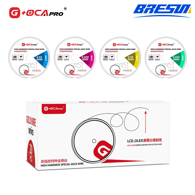 G+OCAPRO 0.02/0.028/0.03/0.035*100m High hardness diamond cutting wire is suitable for mobile phone LCD/OLED screen separation
G+OCAPRO 0.02/0.028/0.03/0.035*100m High hardness diamond cutting wire is suitable for mobile phone LCD/OLED screen separation