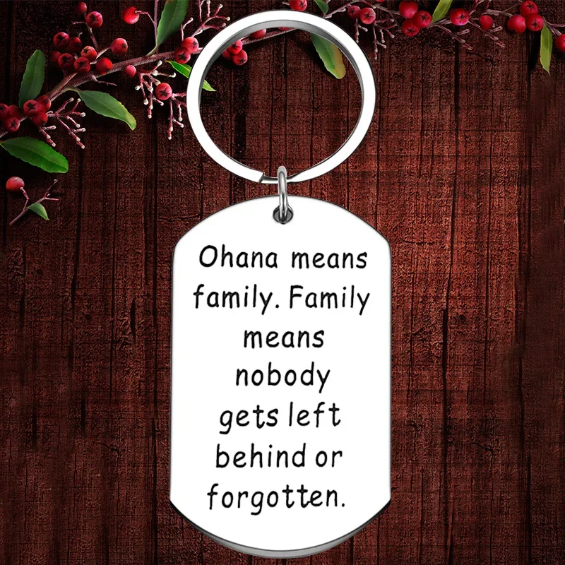 

Charm Stitch Ohana Keychain Pendant Ohana Means Family Key Chains Mom Sister BBF Best Friends Family Member Gift