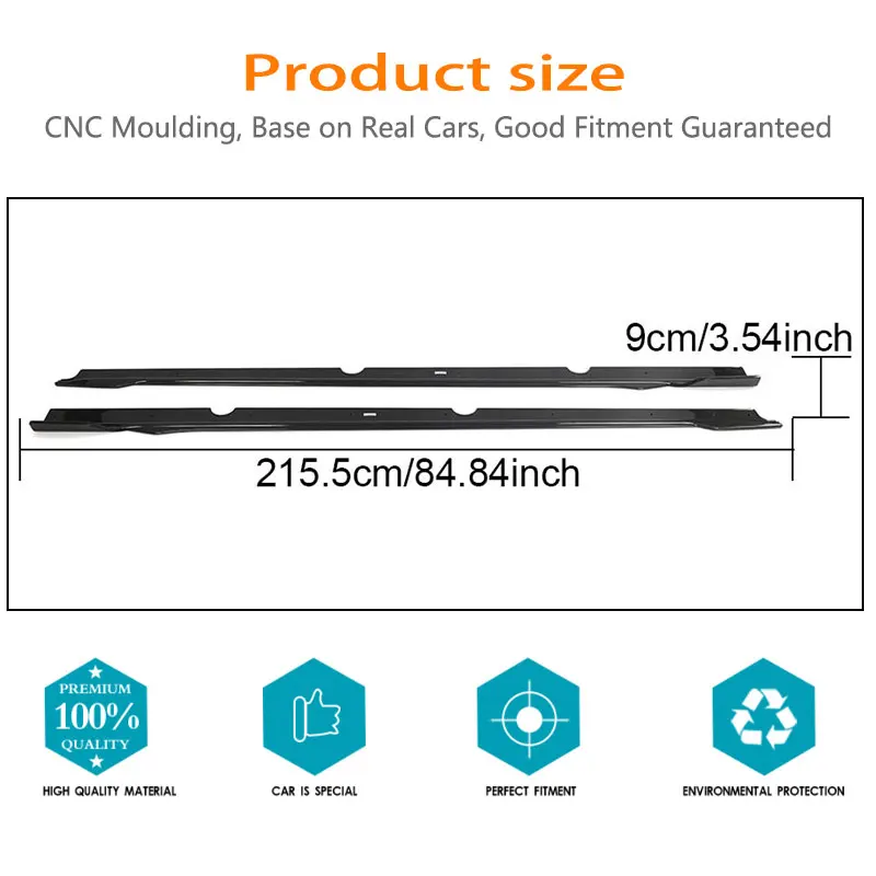 Car Side Skirts for KIA Stinger GT EX Hatchback 4-Door 2018-2023 Side Door Bumper Apron Lip Extensions Body Kits Carbon Fiber Car Side Skirts for KIA Stinger GT EX Hatchback 4-Door 2018-2023 Side Door Bumper Apron Lip Extensions Body Kits Carbon Fiber