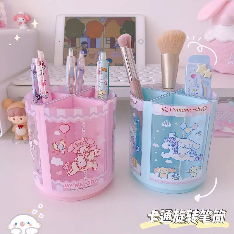 Sanrio Kawaii Dream Trojan Cinnamoroll My Melody Desktop Rotatable Pen Holder Cute Cartoon Anime Makeup Brush Holder Girl Gift
Sanrio Kawaii Dream Trojan Cinnamoroll My Melody Desktop Rotatable Pen Holder Cute Cartoon Anime Makeup Brush Holder Girl Gift