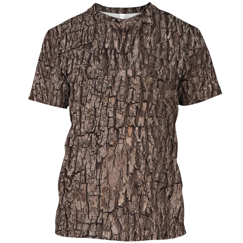 

New Summer Jungle Camouflage Short Sleeve T-Shirt for Men and Women Interesting O-Neck 3D Printing Clothing Daily Oversized Tops