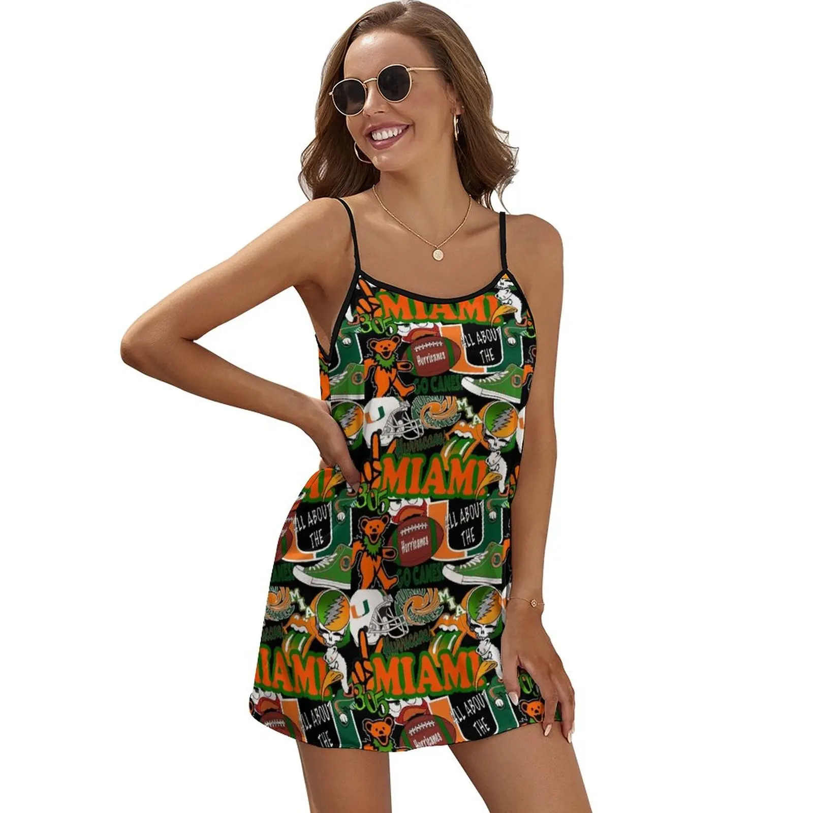 University of Miami Sleeveless Dress birthday dress Woman's evening dress summer clothes
University of Miami Sleeveless Dress birthday dress Woman's evening dress summer clothes