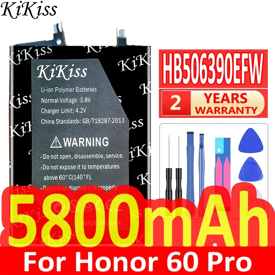 5800mAh KiKiss Powerful Battery HB506390EFW For huawei Honor 60 Pro For Honor60 Pro 60Pro Mobile Phone Batteries
5800mAh KiKiss Powerful Battery HB506390EFW For huawei Honor 60 Pro For Honor60 Pro 60Pro Mobile Phone Batteries