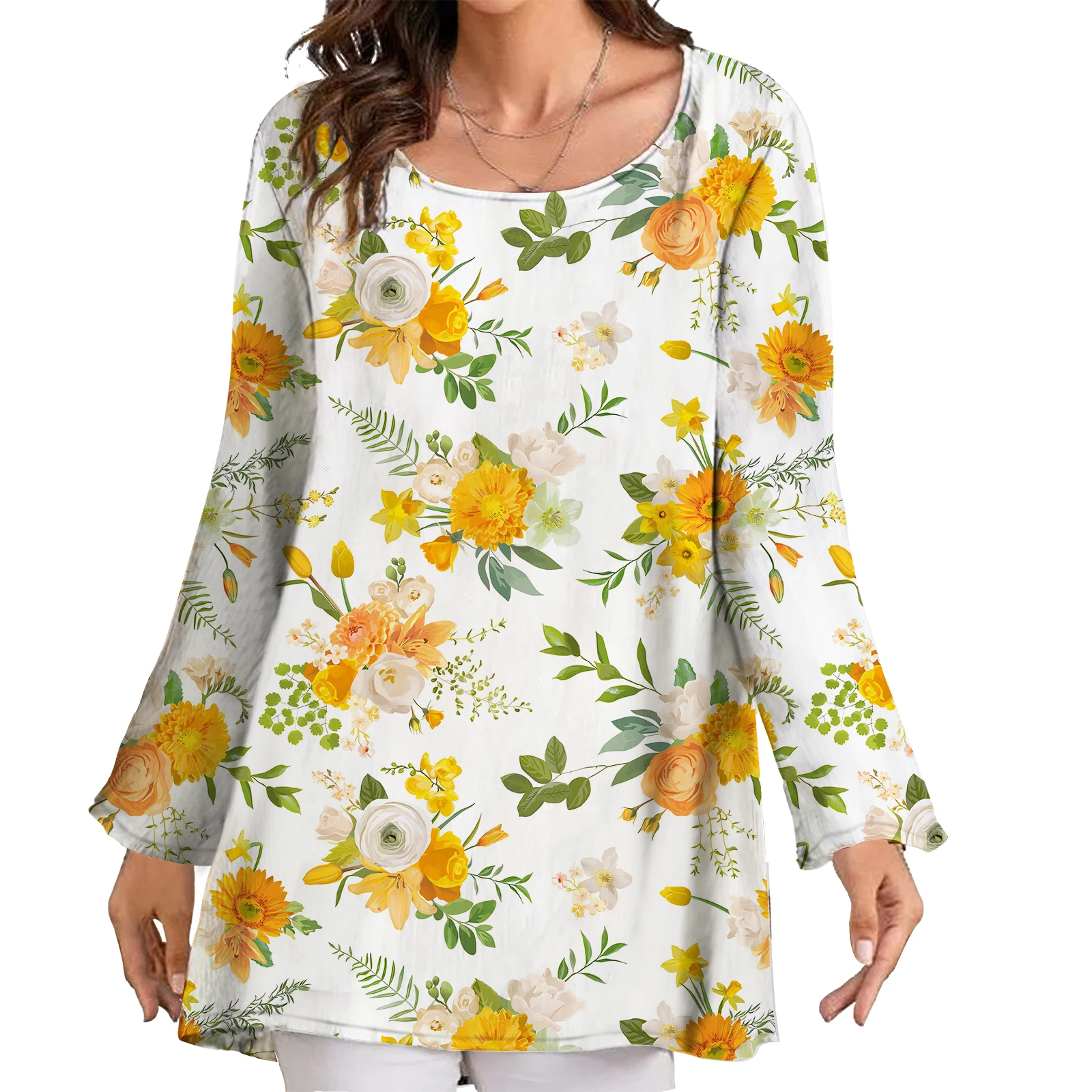 CLOOCL Pretty Flowers T-Shirt White Platycodon grandiflorum Daisy Printed Long Sleeve Crew Neck Tops Women Clothing
CLOOCL Pretty Flowers T-Shirt White Platycodon grandiflorum Daisy Printed Long Sleeve Crew Neck Tops Women Clothing