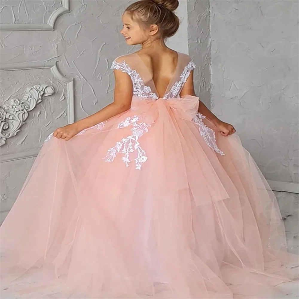 Pink Flower Girl Dresses For Wedding Tulle Appliques Ball Gown Off The Shoulder Toddler Pageant Gowns First Communion Dresses
Pink Flower Girl Dresses For Wedding Tulle Appliques Ball Gown Off The Shoulder Toddler Pageant Gowns First Communion Dresses