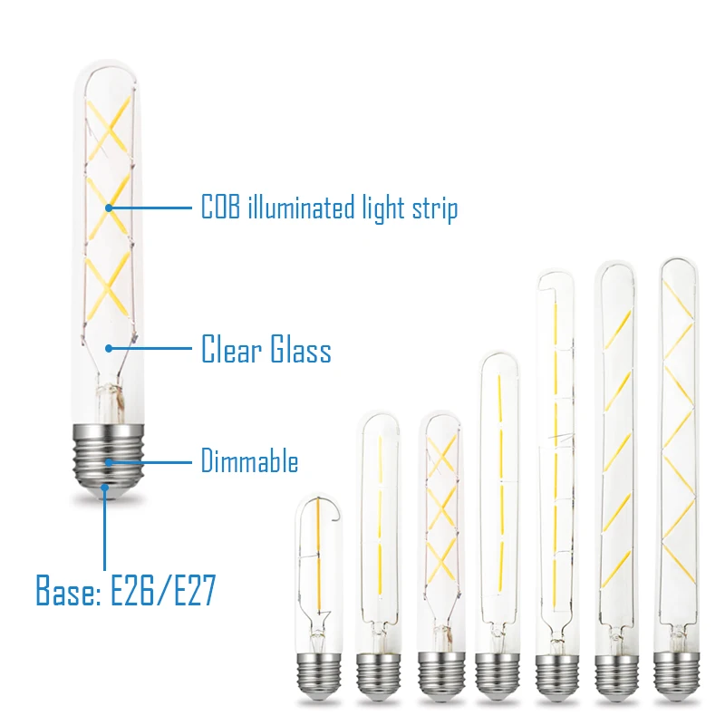 T30 2W 3W 4W 6W 7W Led Tube E27/E26 110V 220V Vintage Retro Dimming Tube Filament Bulbs Lamp For Chandelier Lighting
T30 2W 3W 4W 6W 7W Led Tube E27/E26 110V 220V Vintage Retro Dimming Tube Filament Bulbs Lamp For Chandelier Lighting