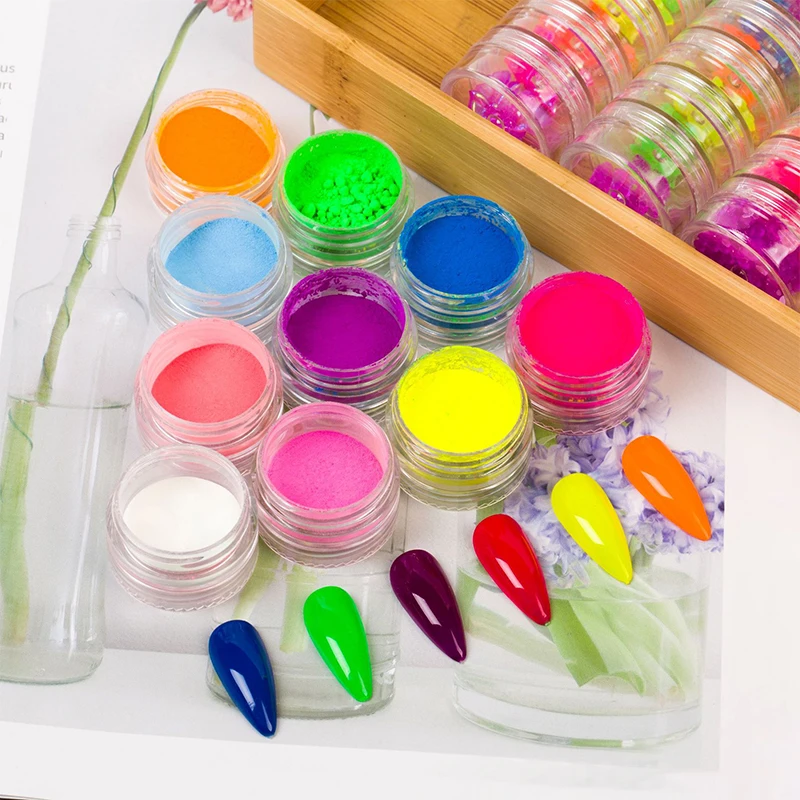 6 Colors/Box Neon Nail Fluorescent Powder Manicure Series Glitter Shinny Chrome Dust DIY Laser Gel Polish For Nails Art Decor
6 Colors/Box Neon Nail Fluorescent Powder Manicure Series Glitter Shinny Chrome Dust DIY Laser Gel Polish For Nails Art Decor