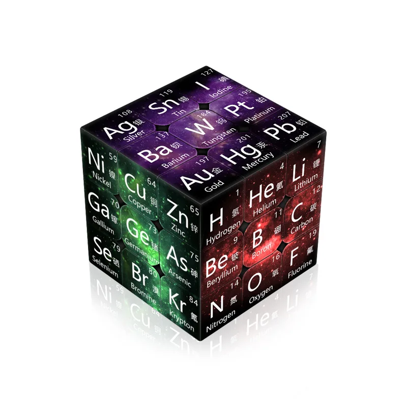 

Magico Cubo 3x3 Chemistry Speed Magic Cube 3x3x3 Periodic Educational Toy Mágico 큐브 кубики головол Rubix Table Of Element Puzzle