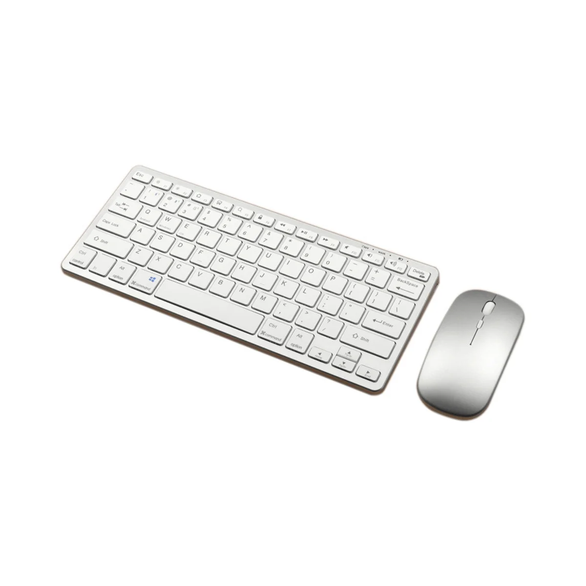 

Беспроводная Bluetooth клавиатура мышь три режима клавиатура перезаряжаемая клавиатура мышь Поддержка планшета ноутбука компьютера серебристый