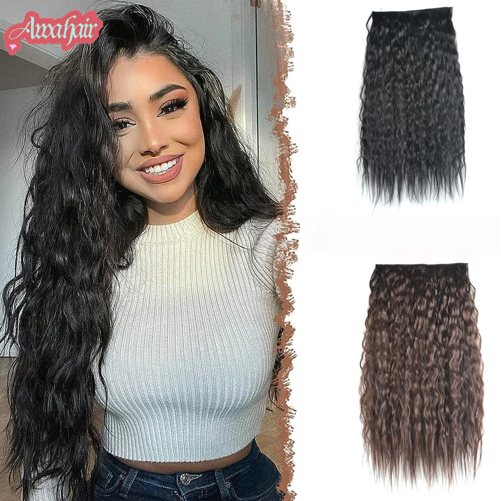 Awahair Synthetic Long Wave 5 Clips Hair Extensions Clips in High Temperature Fiber Black Brown Hairpiece
Awahair Synthetic Long Wave 5 Clips Hair Extensions Clips in High Temperature Fiber Black Brown Hairpiece