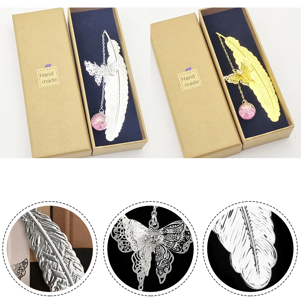 1pc Chinese Style Copper Feather Bookmark Creative Immortal Dried Flower Butterfly Leaf Student Bookmark Teacher's Day Gift
1pc Chinese Style Copper Feather Bookmark Creative Immortal Dried Flower Butterfly Leaf Student Bookmark Teacher's Day Gift