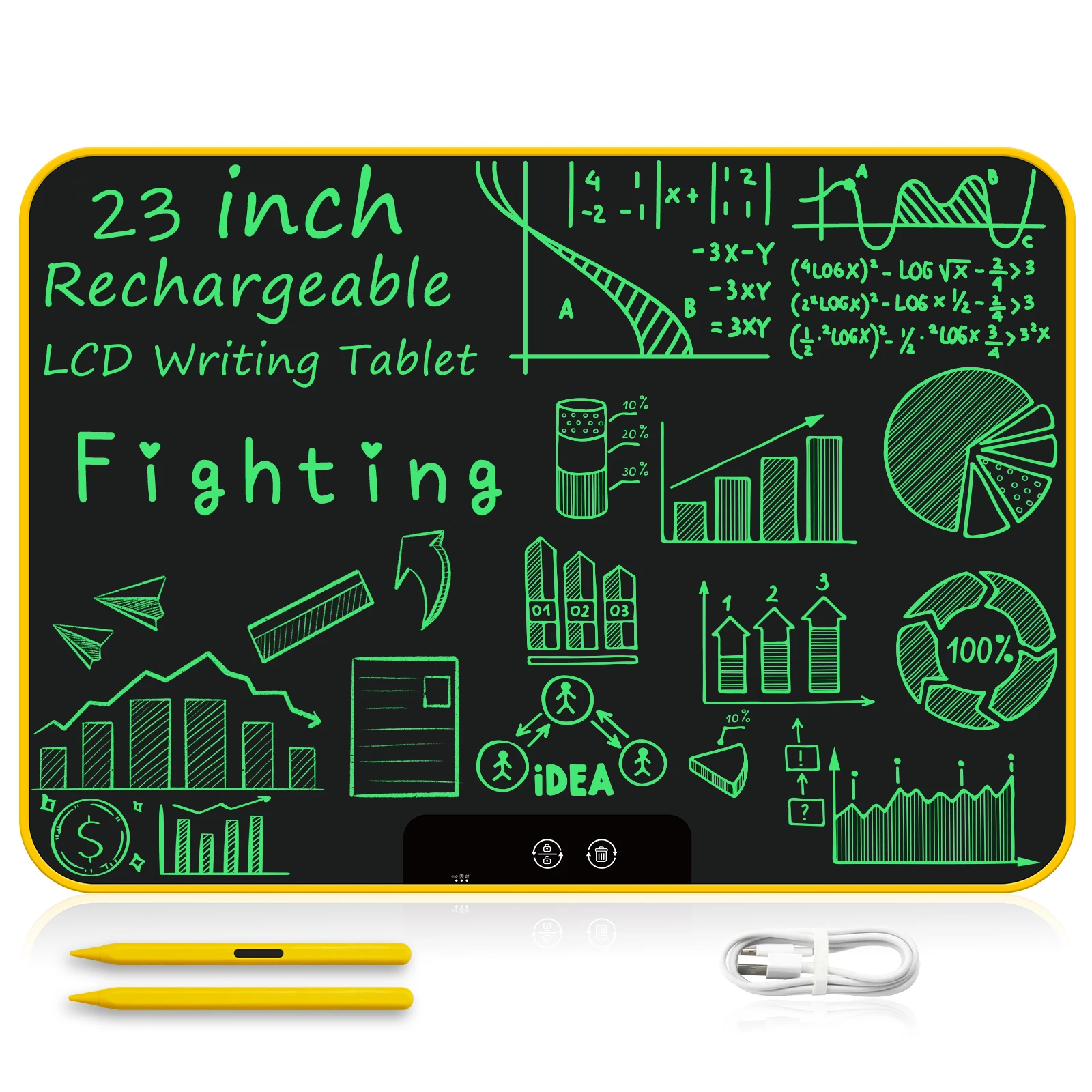 23 Inch Rechargeable LCD Writing Tablet Electronic Drawing Board Graphic Doodle Handwriting Pads Sketchpad Gifts For Kids Adults
23 Inch Rechargeable LCD Writing Tablet Electronic Drawing Board Graphic Doodle Handwriting Pads Sketchpad Gifts For Kids Adults