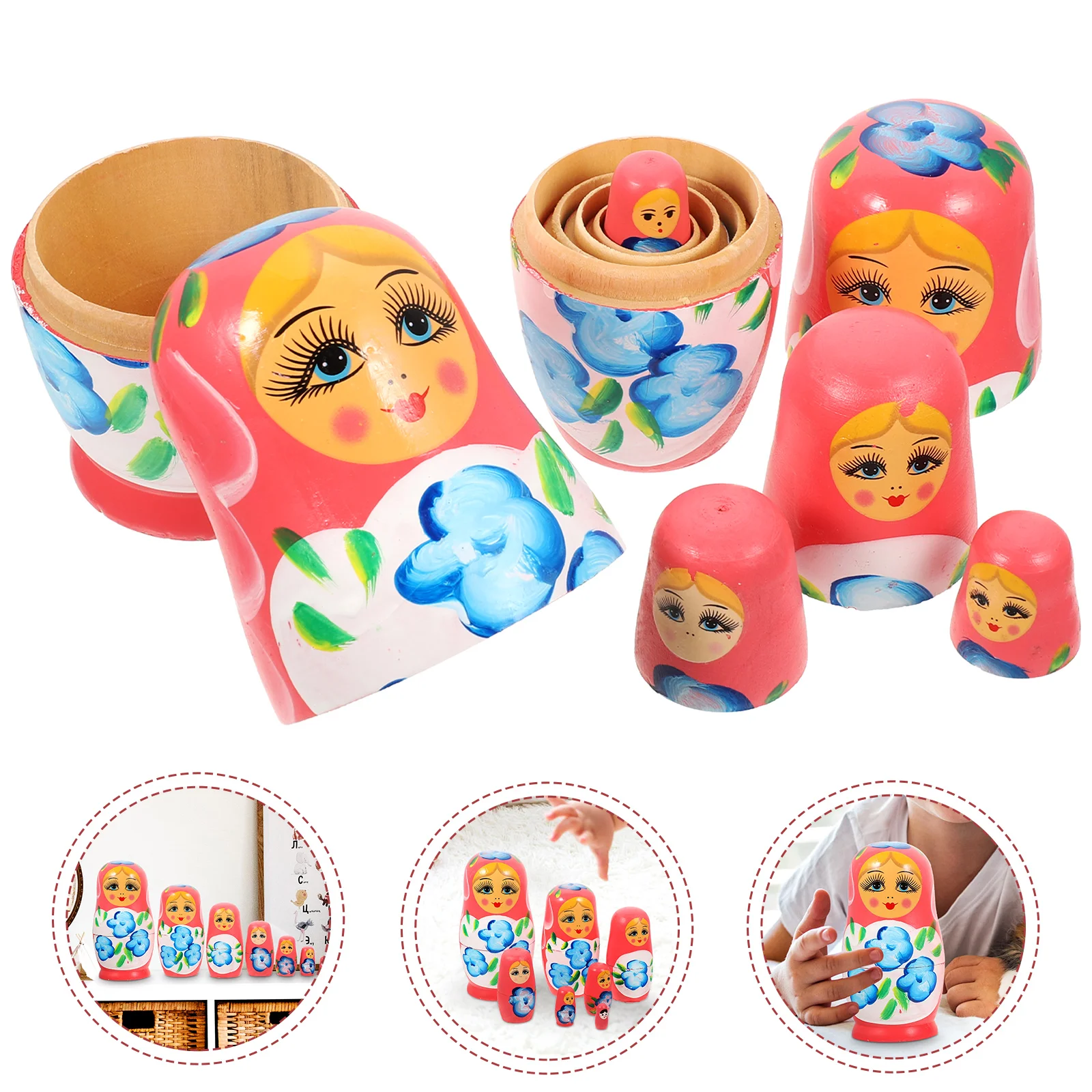 7 Layer Matryoshka Wooden Dolls for Kids Craft House Halloween Wishing Gift Kit Toys Carving Children Kits Handmade
7 Layer Matryoshka Wooden Dolls for Kids Craft House Halloween Wishing Gift Kit Toys Carving Children Kits Handmade