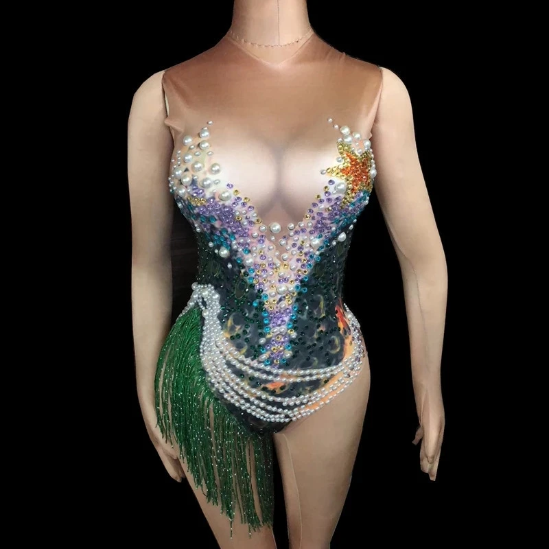 Sexy Full Sparkly Rhinestones Bodysuit for Women Sleeveless Leotard Jumpsuit Nightclub DJ Singer Dance Wear Party Show Costume
Sexy Full Sparkly Rhinestones Bodysuit for Women Sleeveless Leotard Jumpsuit Nightclub DJ Singer Dance Wear Party Show Costume