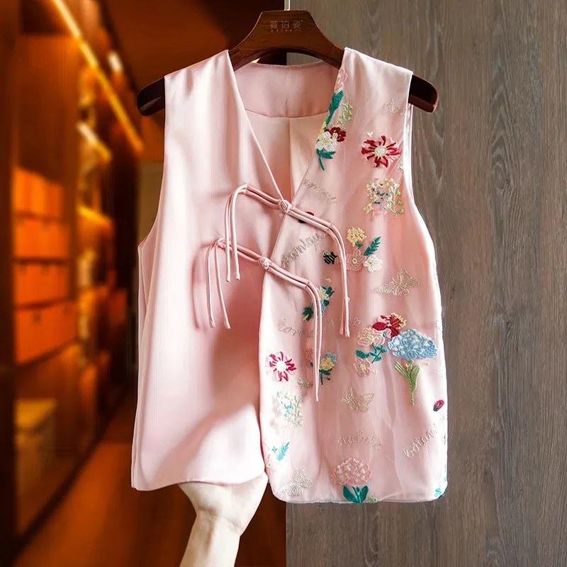 Chinese Vest Vintage Women Modern Oriental Traditional Ethnic Gilet Clothes Casual Jacket Hanfu Sleeveless Tops Summer Chaleco
Chinese Vest Vintage Women Modern Oriental Traditional Ethnic Gilet Clothes Casual Jacket Hanfu Sleeveless Tops Summer Chaleco