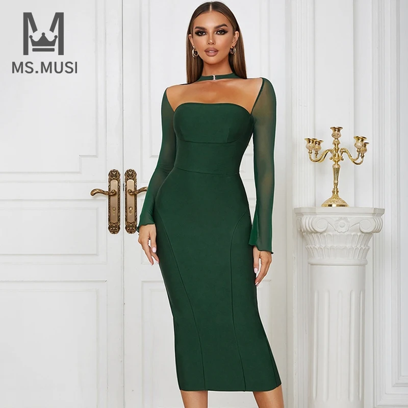 MSMUSI 2023 New Fashion Women Sexy Halter Lace Mesh Long Sleeve Hollow Out Backless Bandage Party Club Bodycon Event Midi Dress
MSMUSI 2023 New Fashion Women Sexy Halter Lace Mesh Long Sleeve Hollow Out Backless Bandage Party Club Bodycon Event Midi Dress