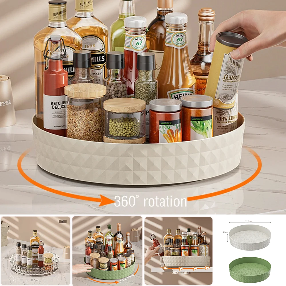 1PC Rotating Kitchen Storage Cabinet Organizer Multifunctional Seasoning Soy Sauce Vinegar Rack Desktop Fruit Plate Tray
1PC Rotating Kitchen Storage Cabinet Organizer Multifunctional Seasoning Soy Sauce Vinegar Rack Desktop Fruit Plate Tray