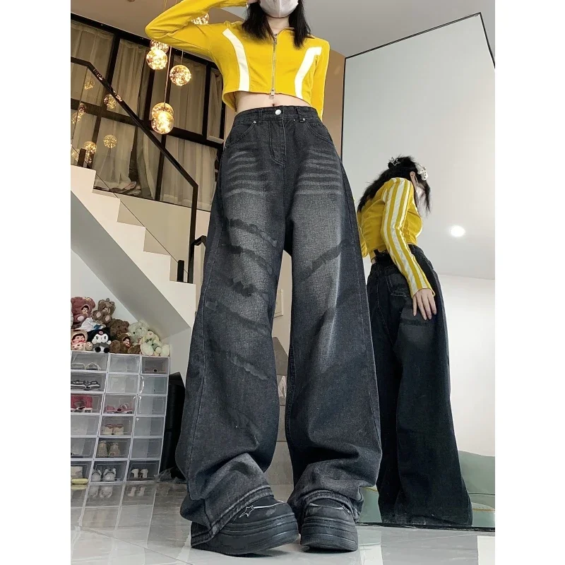Black High Waist Women Jeans Chic Design American Fashion Vintage Streetwear Wide Leg Jean Female Trouser NEW Baggy Denim Pants
Black High Waist Women Jeans Chic Design American Fashion Vintage Streetwear Wide Leg Jean Female Trouser NEW Baggy Denim Pants