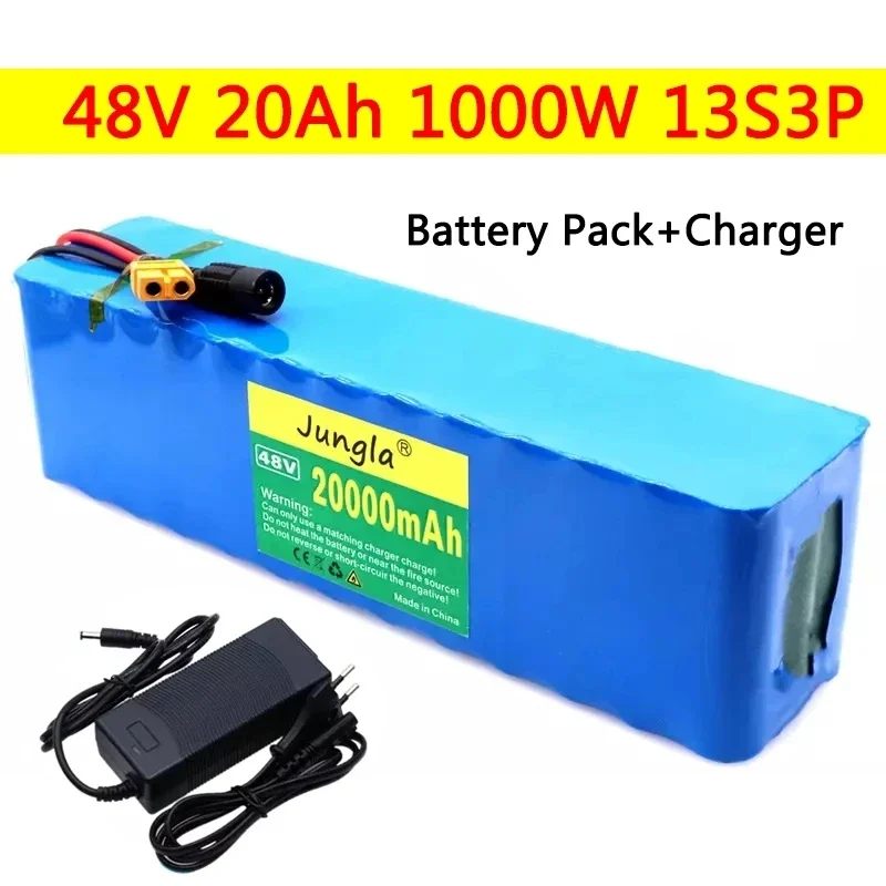 

Originele 48V 20Ah 1000W 13S3P 20000Mah Lithium Ion Batterij 54.6V Lithium Ion Batterij Elektrische Scooter Met Bms + Lader